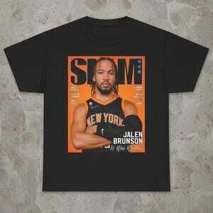 Basketball Player Graphic T-Shirt – Retro Sports Magazine Cover Tee